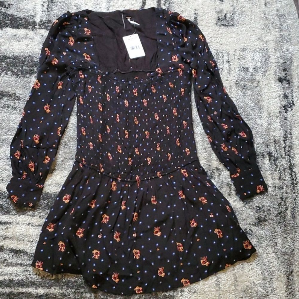 Free People Two Faces Long Sleeve Minidress Size Small NWT - Picture 5 of 9